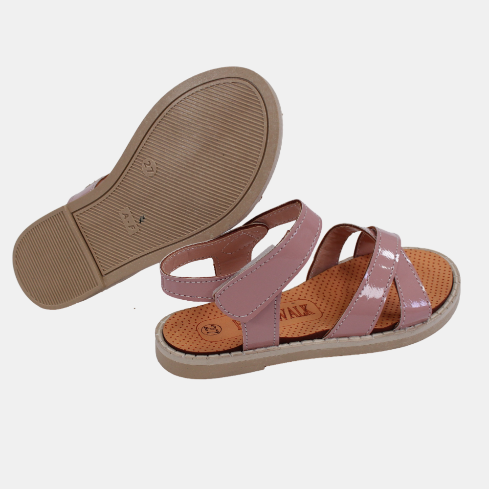 Girls Leather Sandals – Soft Colors