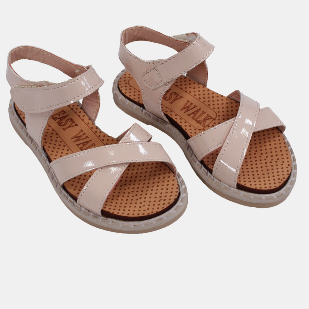 Baby Girls Leather Sandals – Soft Colors