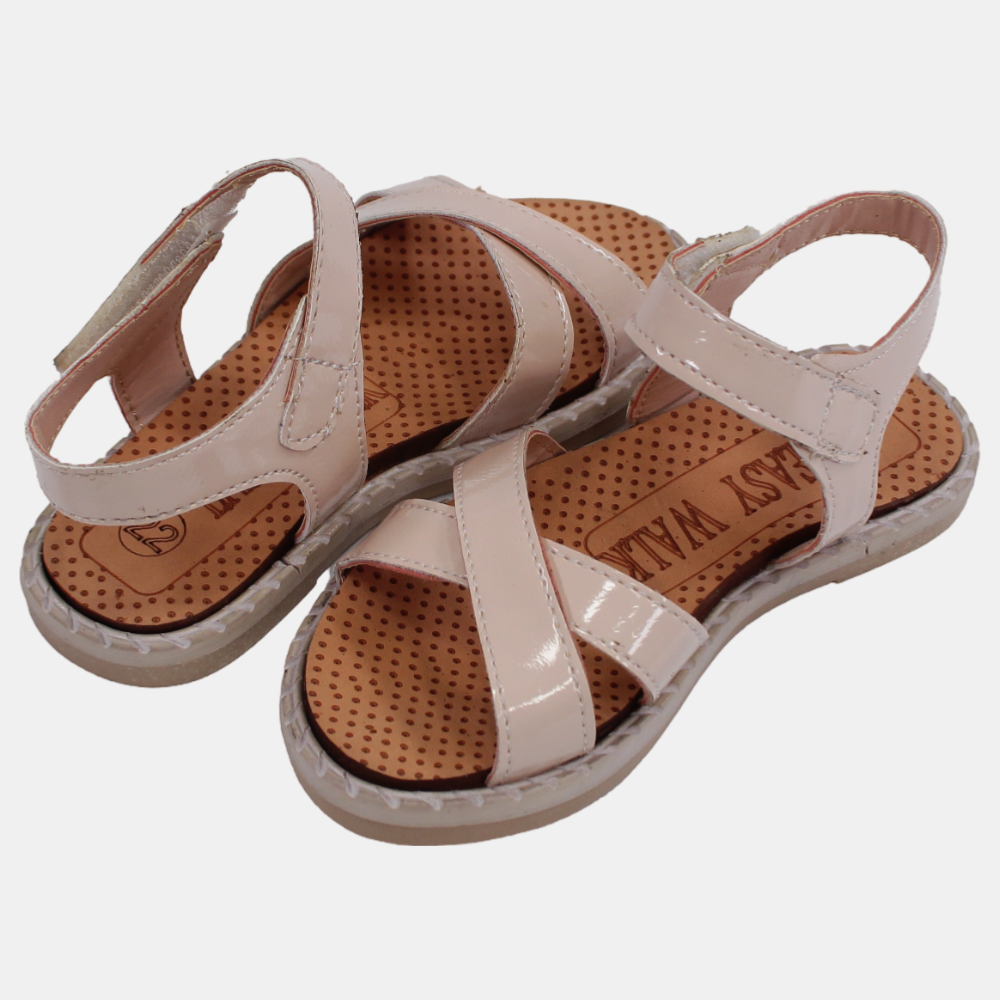 Baby Girls Leather Sandals – Soft Colors