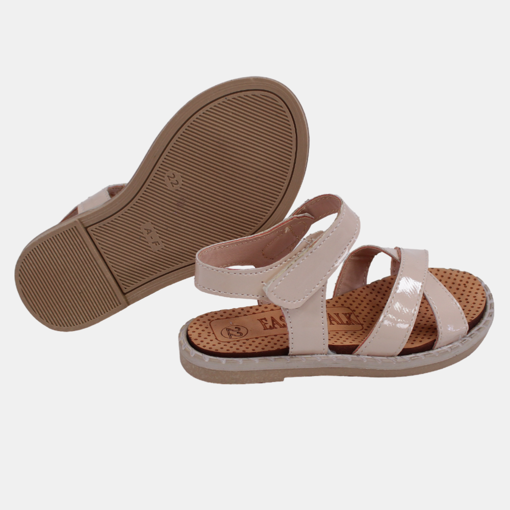 Baby Girls Leather Sandals – Soft Colors