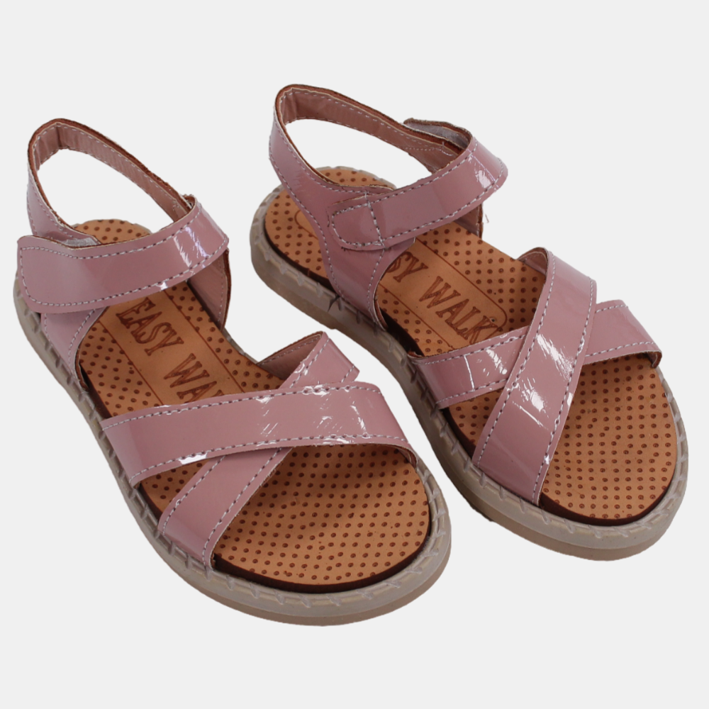 Baby Girls Leather Sandals – Soft Colors