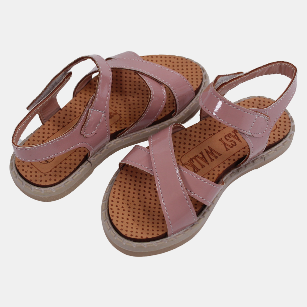 Baby Girls Leather Sandals – Soft Colors