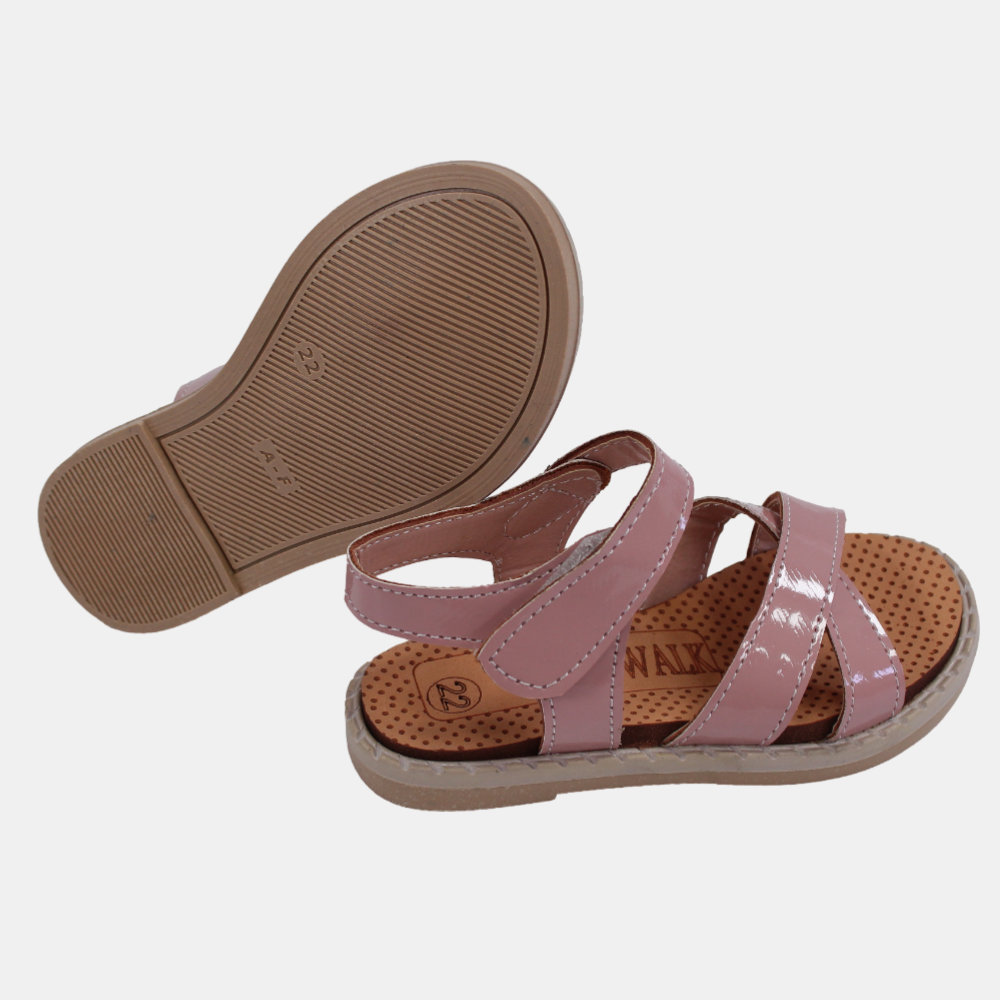 Baby Girls Leather Sandals – Soft Colors