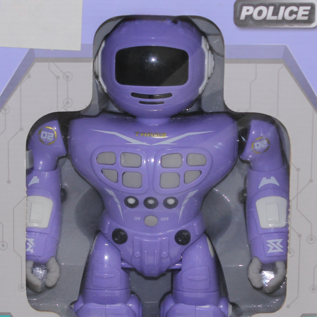 Hongtuo Police Infrared RC Robot Toy – Purple