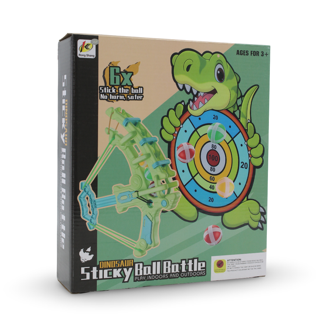 Dinosaur Sticky Ball Bow and Arrow Target Shooting Game – Green