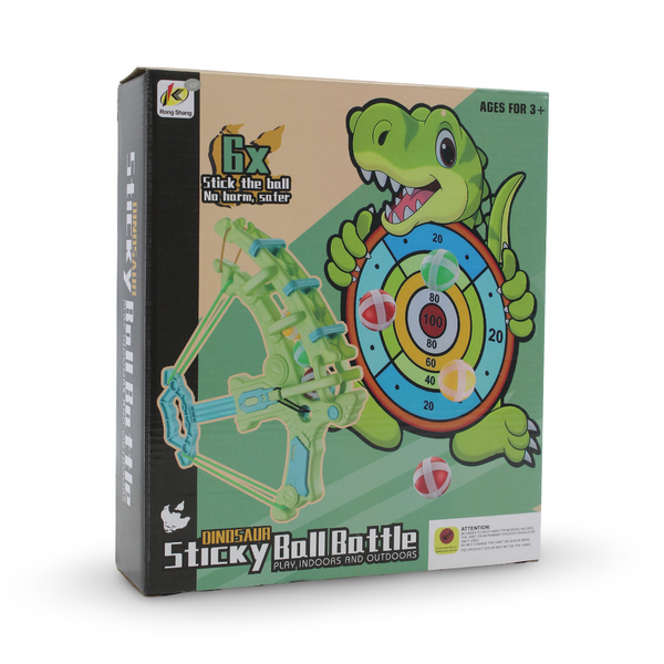 Dinosaur Sticky Ball Bow and Arrow Target Shooting Game – Green