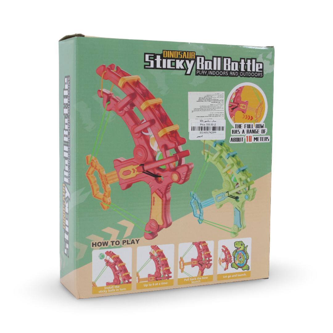 Dinosaur Sticky Ball Bow and Arrow Target Shooting Game – Green