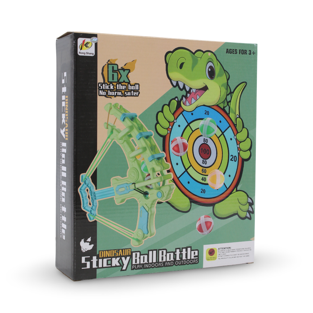 Dinosaur Sticky Ball Bow and Arrow Target Shooting Game – Red