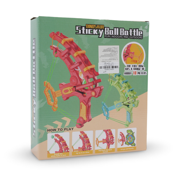 Dinosaur Sticky Ball Bow and Arrow Target Shooting Game – Red