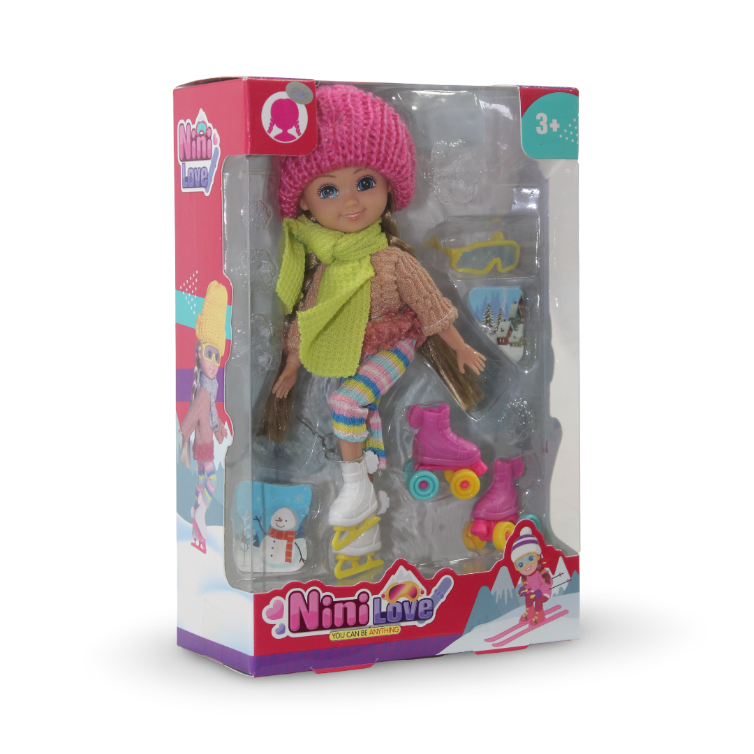Nini Love Winter Ski Doll – Fuchsia Hat