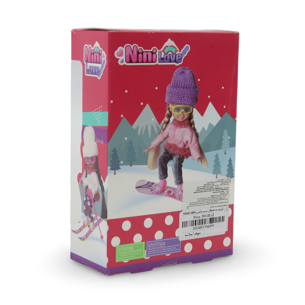 Nini Love Winter Ski Doll – Purple Hat