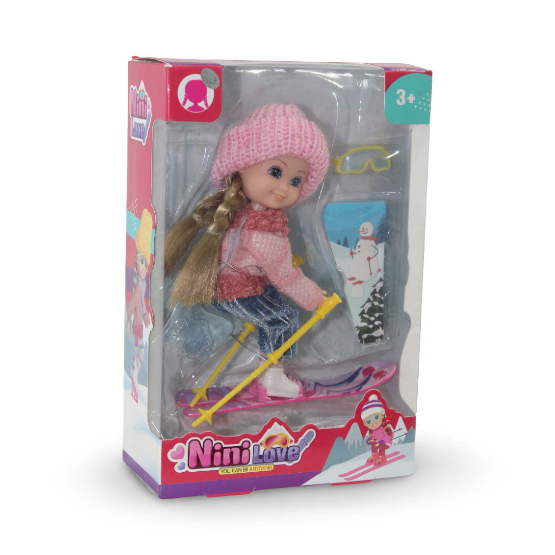 Nini Love Winter Ski Doll – Pink Hat