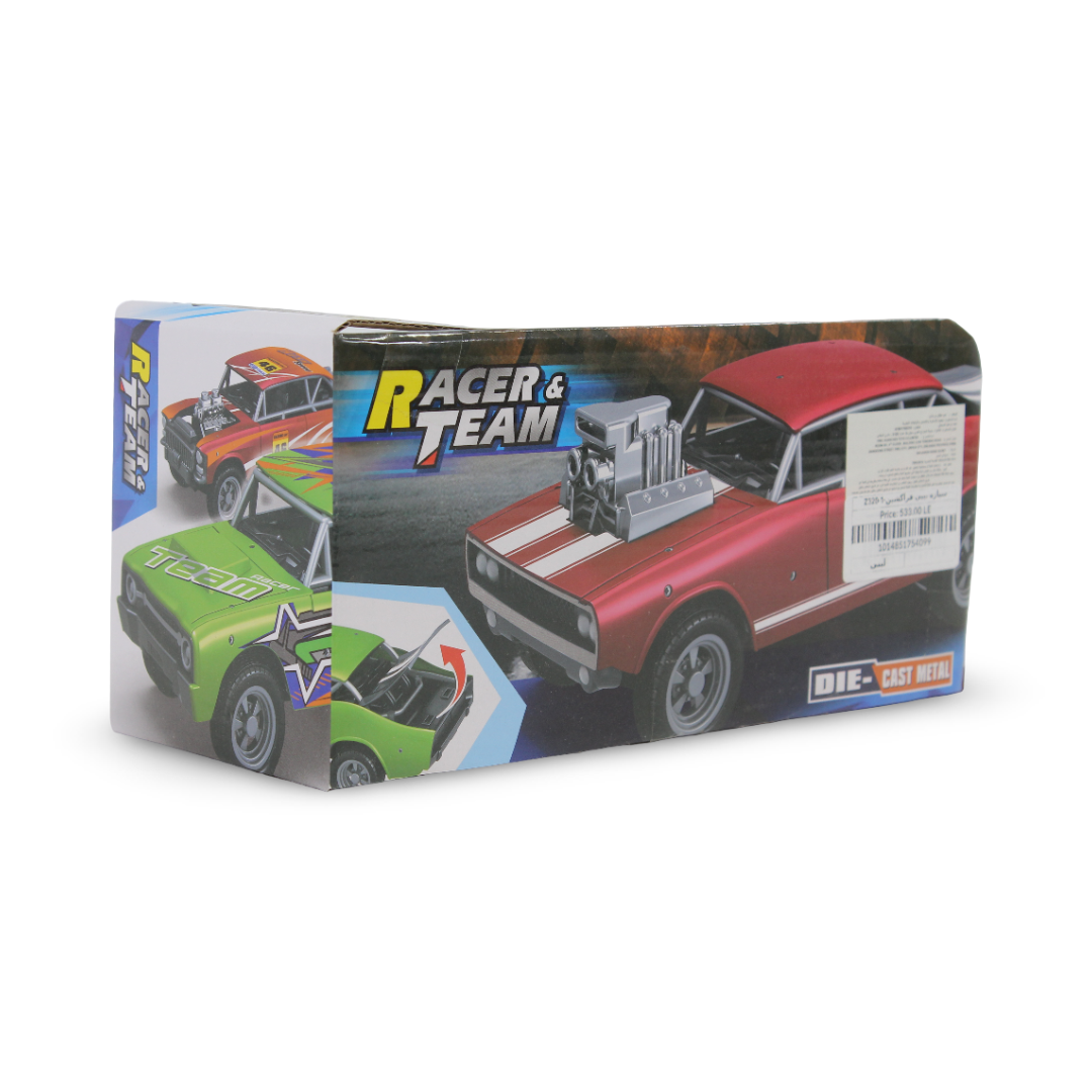 Racer & Team Die-Cast Metal Muscle Car Toy – Baby Blue