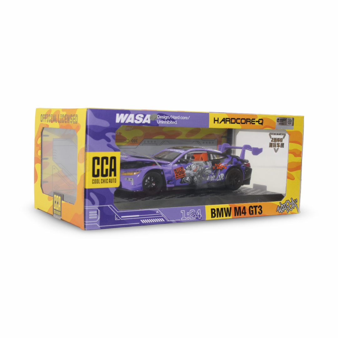 CCA (Cool Chic Auto) 1:24 scale BMW M4 GT3 Diecast Model Car – Purple