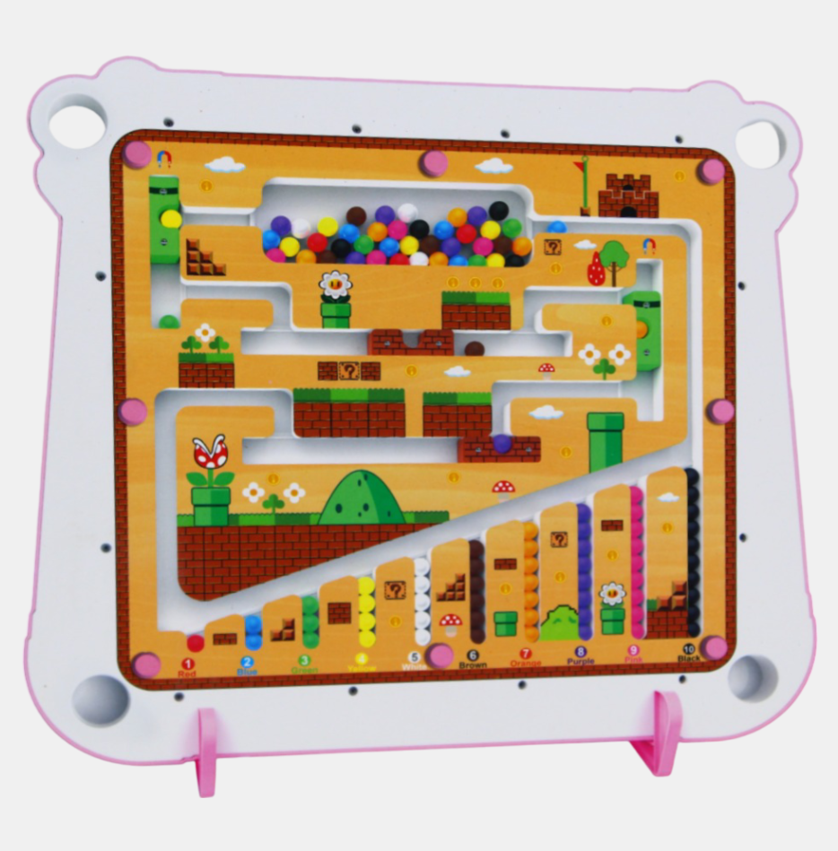 2-in-1 Magnetic Color & Number Maze – Educational Montessori Toy