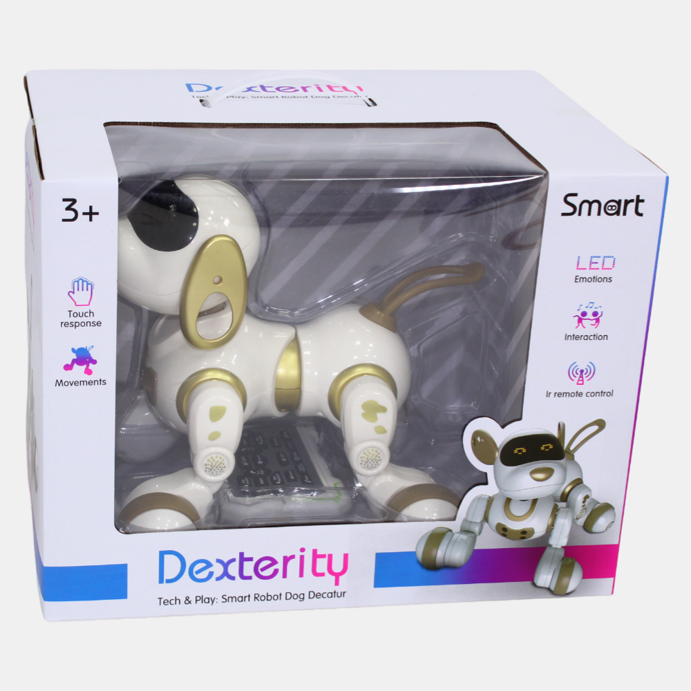 Robot Dog – White & Gold