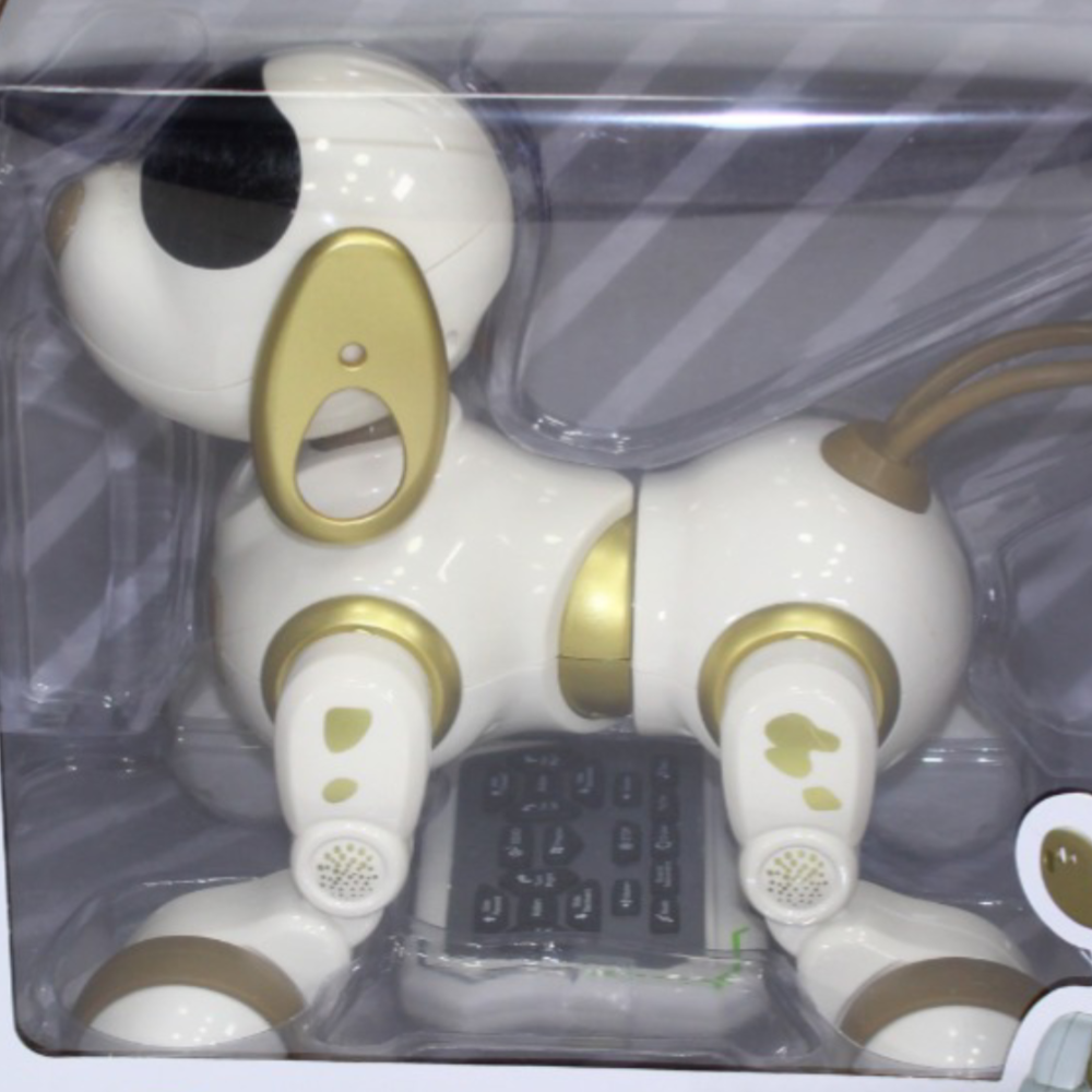 Robot Dog – White & Gold