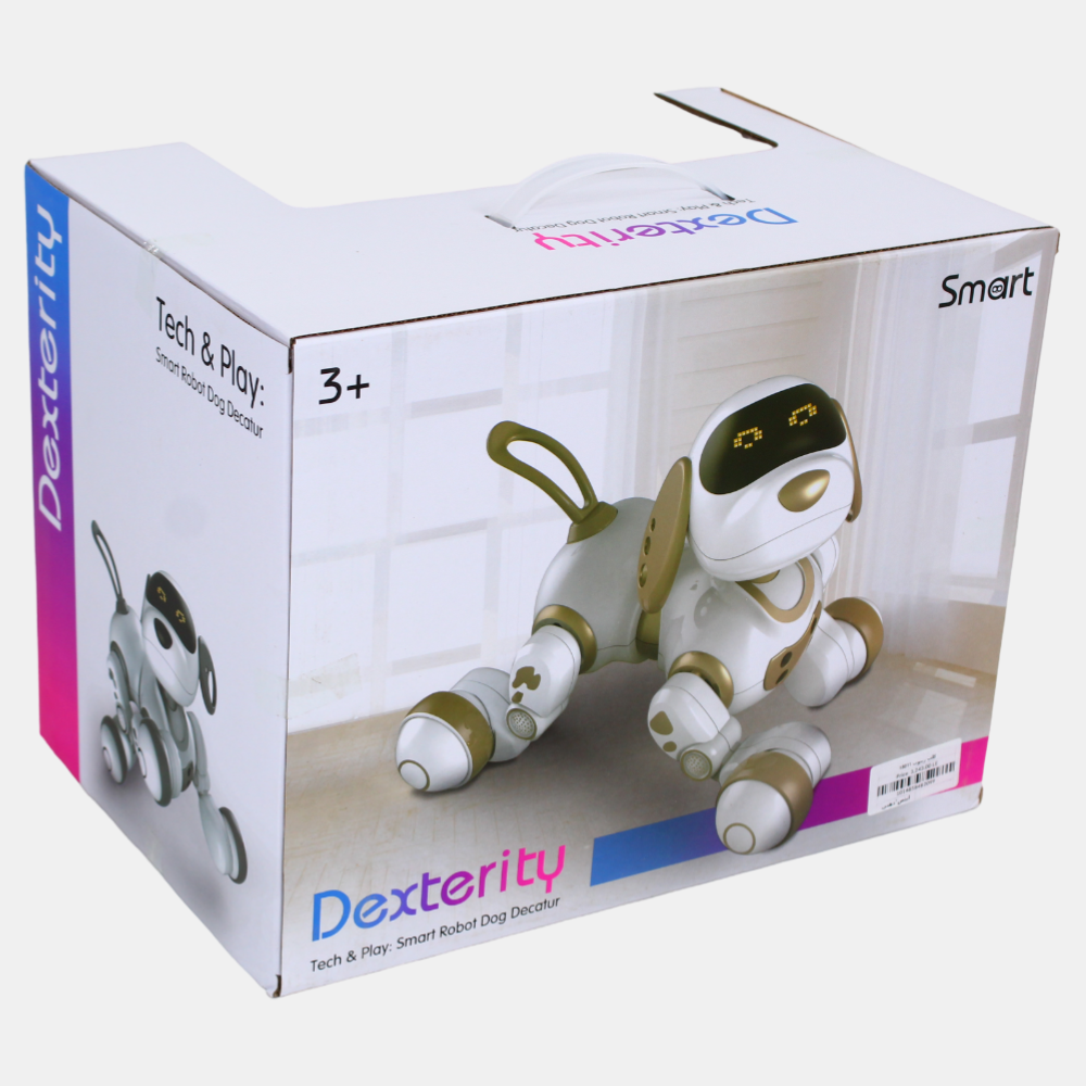 Robot Dog – White & Gold