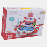 Cute Stone Fishing Game – Interactive Toy for Kids (Red)