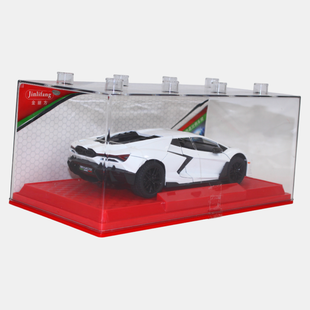Die-Cast Sports Car – White Lamborghini