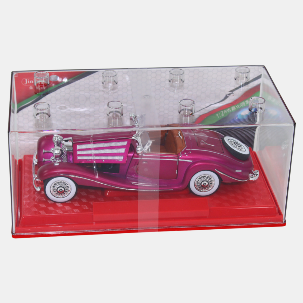 Die-Cast Classic Car – Fuchsia Mercedes