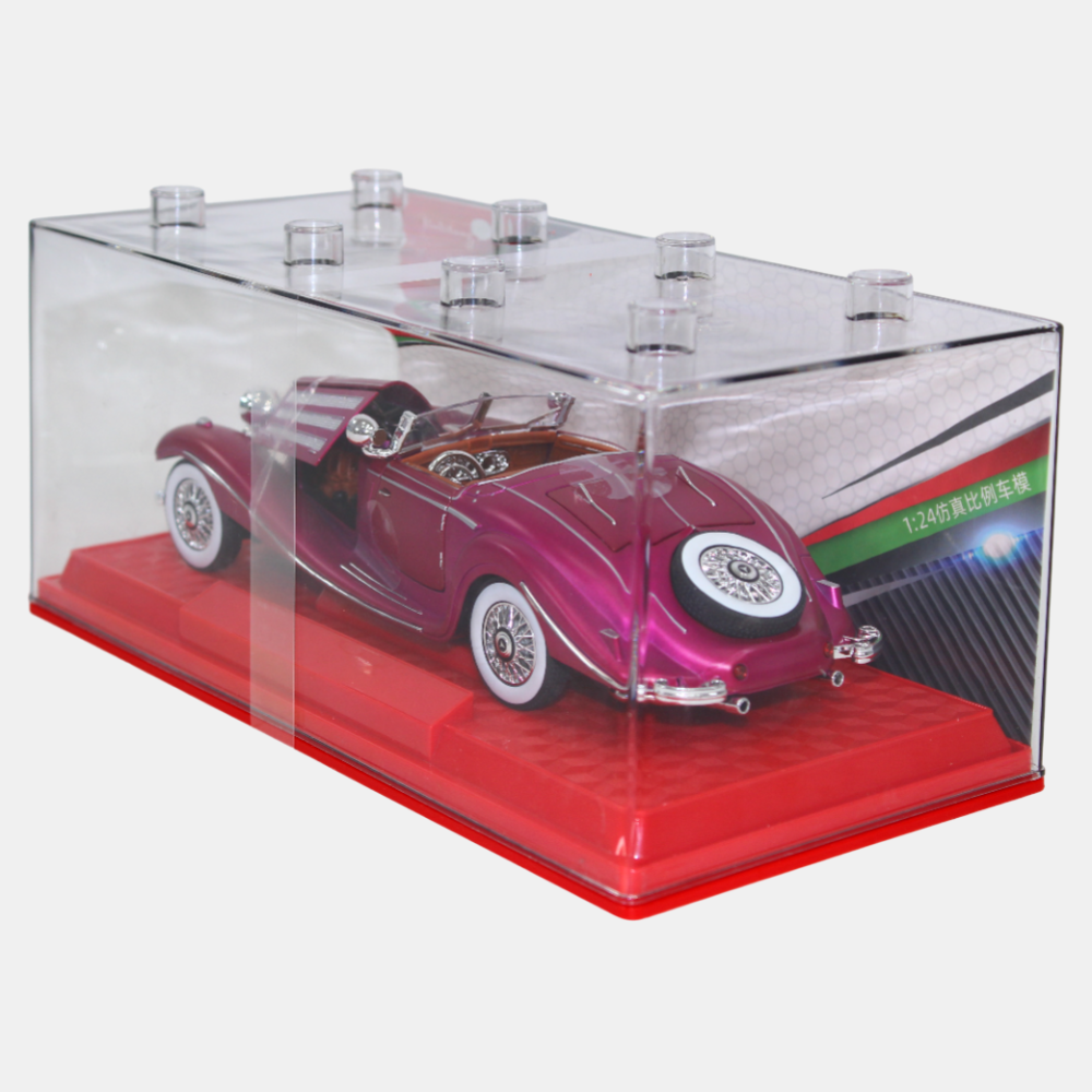 Die-Cast Classic Car – Fuchsia Mercedes