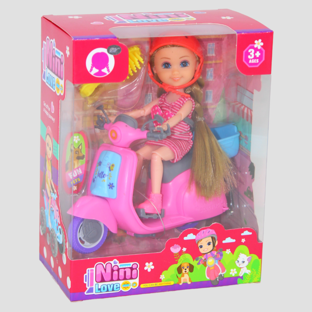 Nini Love Little Doll – Pink Motorcycle
