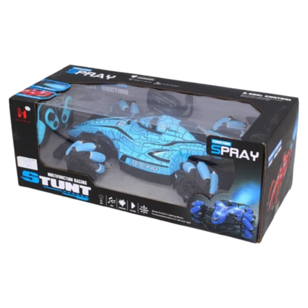 Remote Control Car with Lights & Spray (Blue)