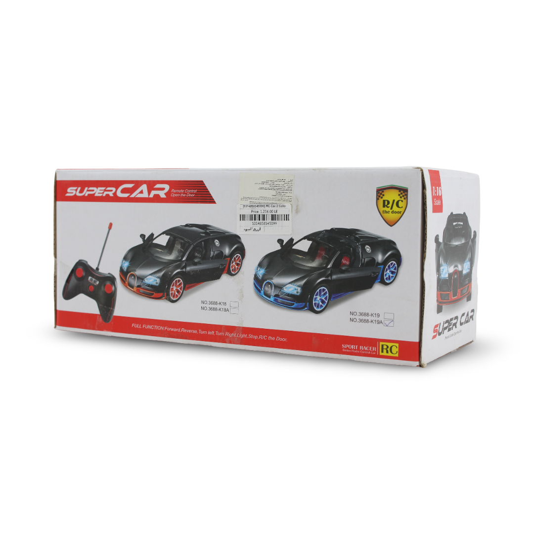 Super Car 1:16 Scale RC Car Toy – Black and Blue