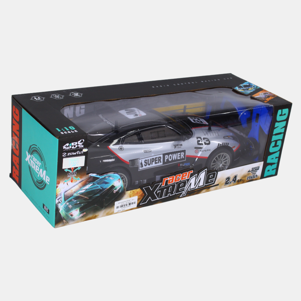 GTR High Speed Four Way Remote Control Car – Rechargeable Car (Black & Sliver)