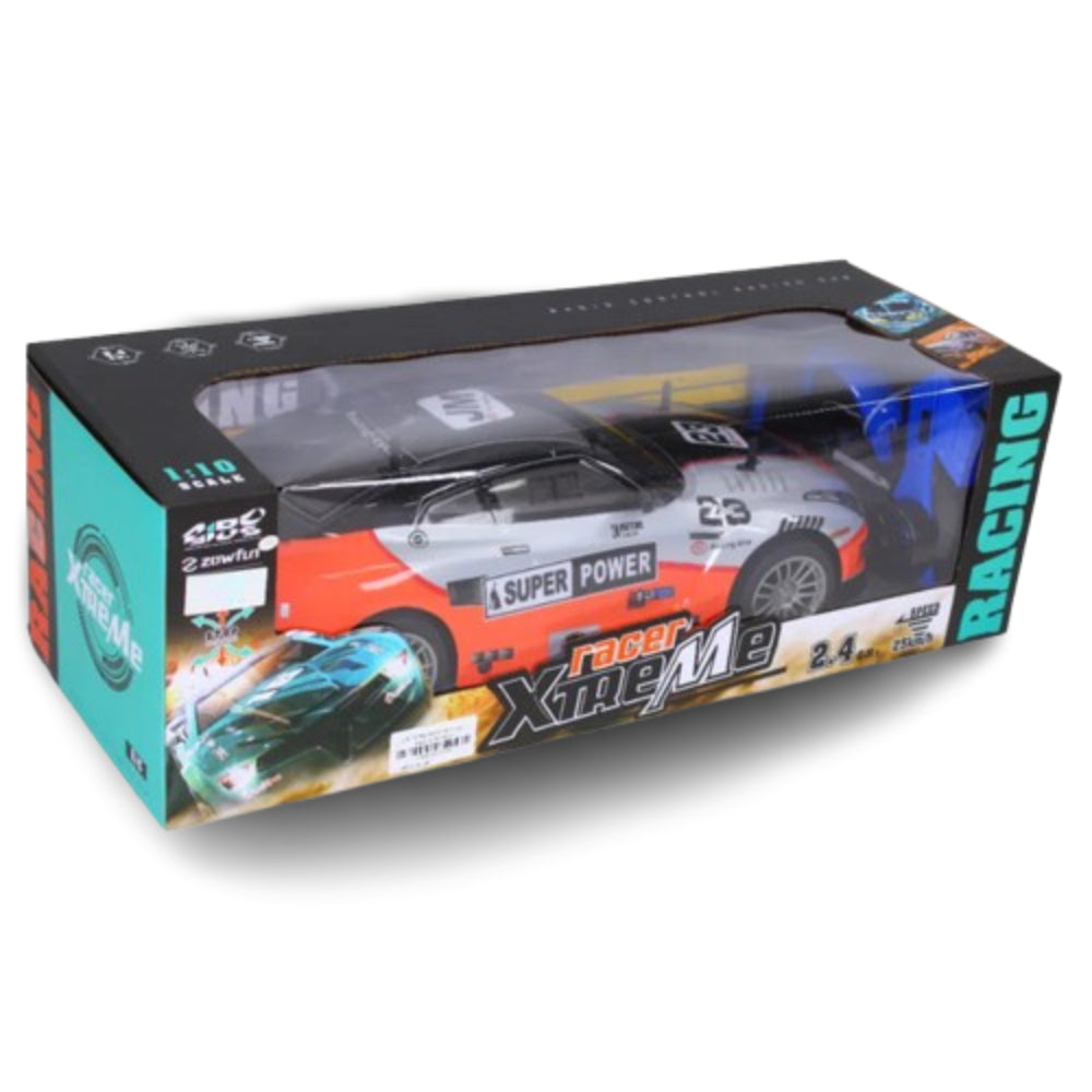 GTR High-Speed Four-Way Remote Control Car – Rechargeable RC Car (Orange & Sliver)