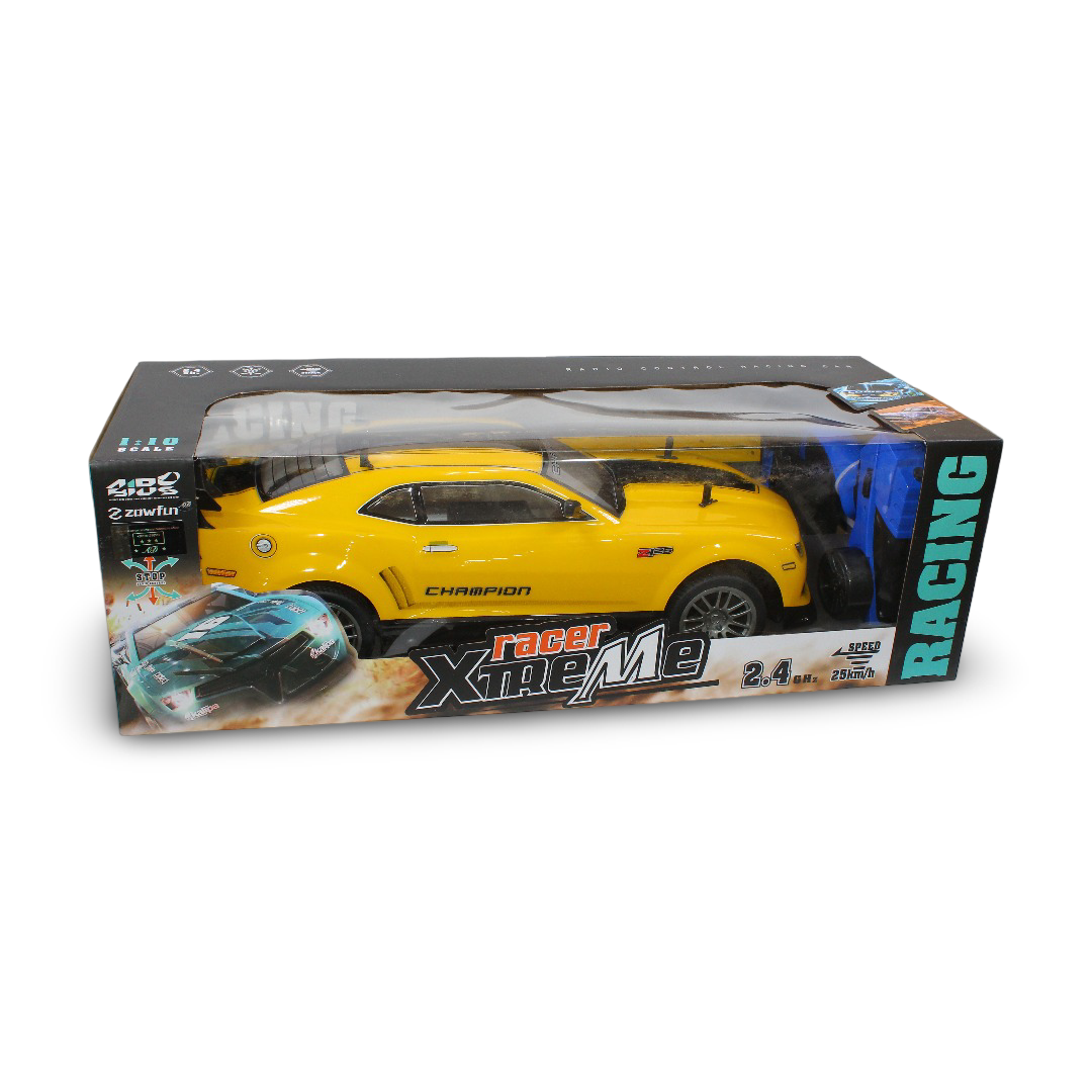 GTR High-Speed Four-Way Remote Control Car – Rechargeable RC Car (Yellow) - Toys - OKO