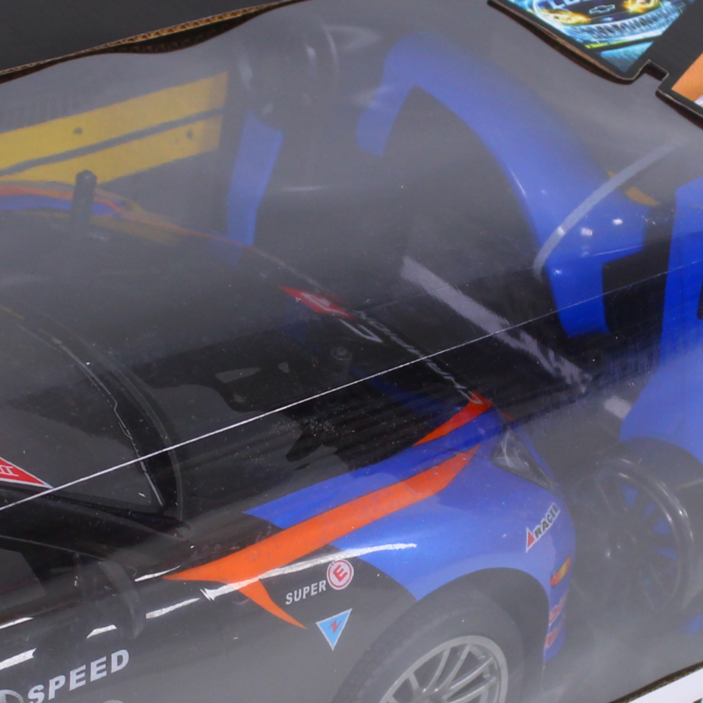 GTR High-Speed Four-Way Remote Control Car – Rechargeable RC Car (Blue & Orange)