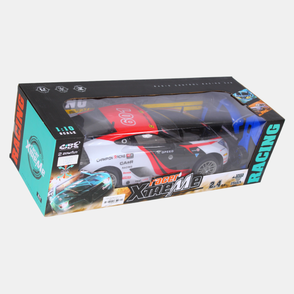 GTR High-Speed Four-Way Remote Control Car – Rechargeable RC Car (Red & White)