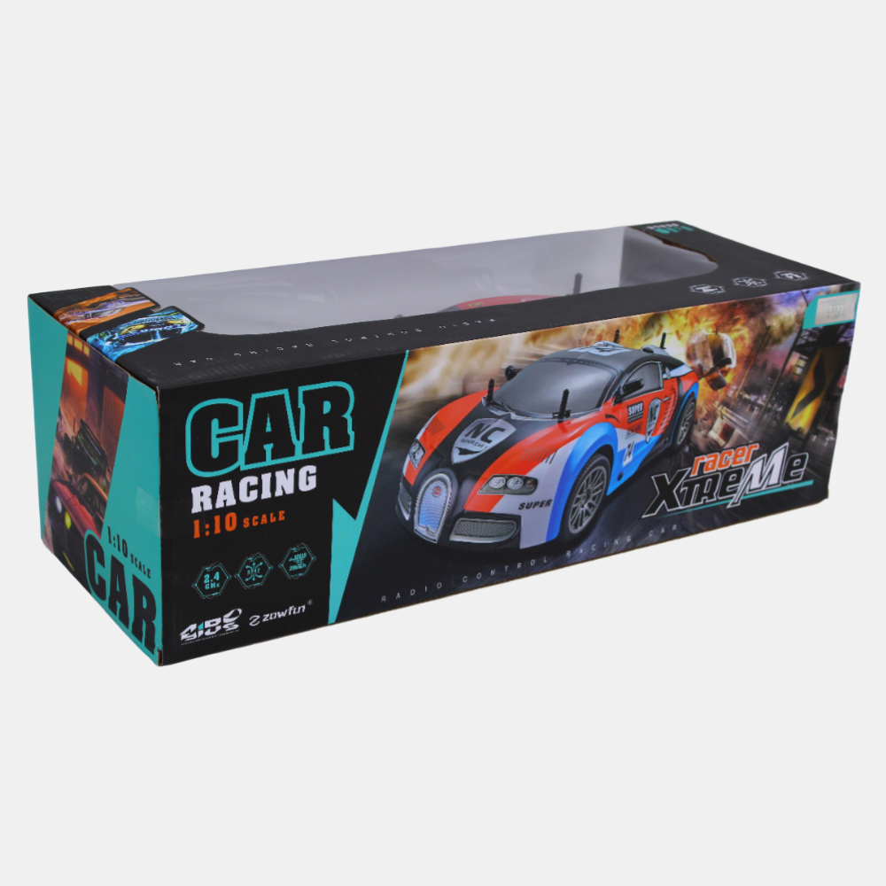 GTR High-Speed Four-Way Remote Control Car – Rechargeable RC Car (Red & White)