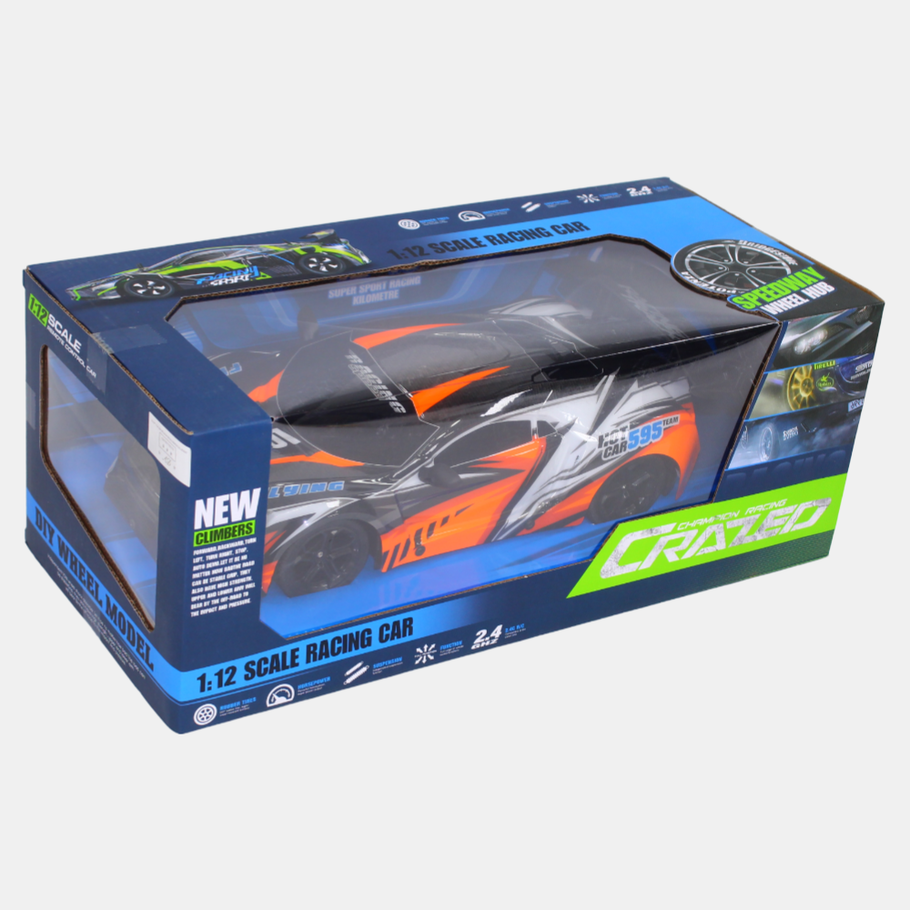 High-Speed RC Drift Racing Car – Remote Control Toy for Kids (Orange)