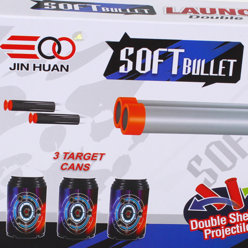 Double Tube Soft Bullet Launcher (Blue)