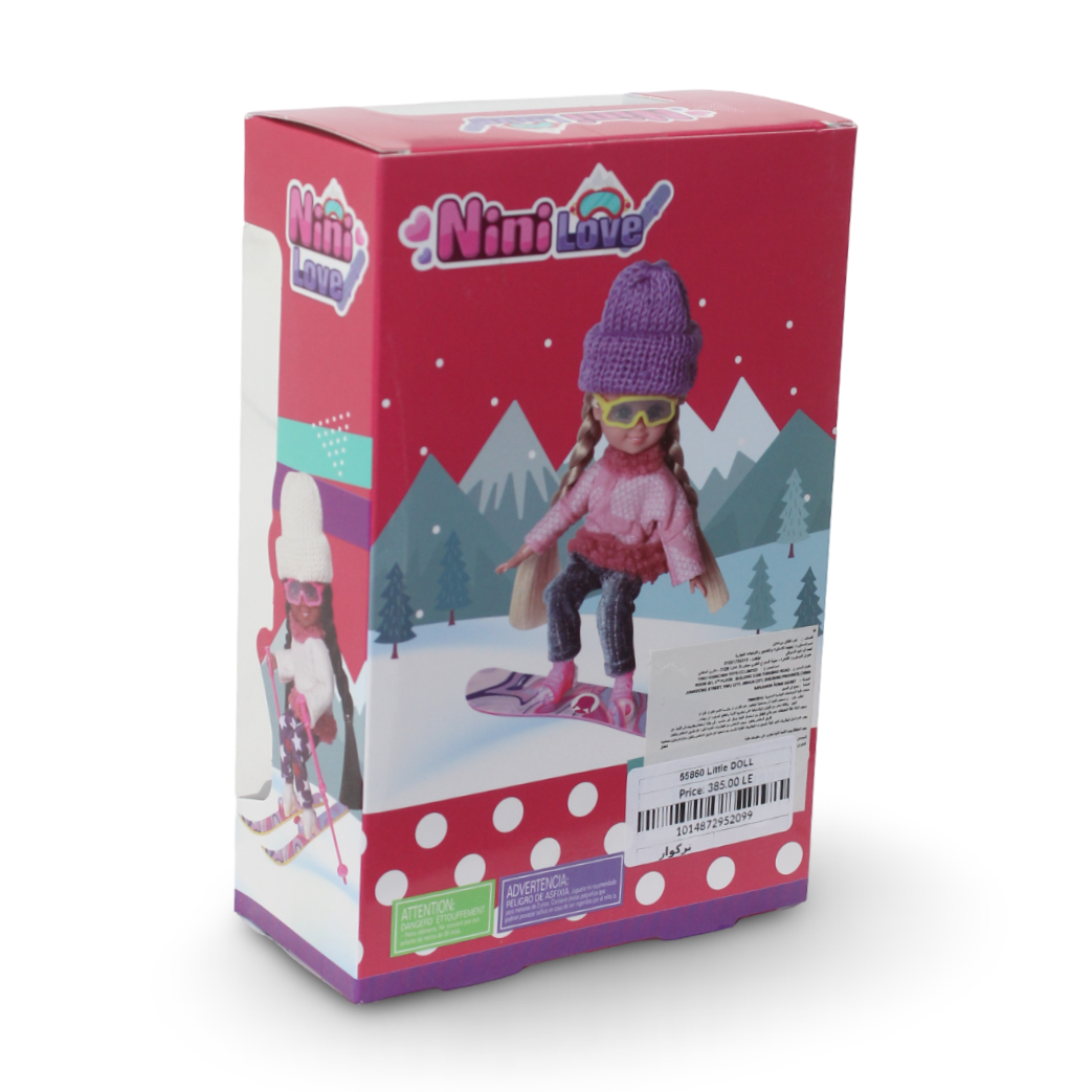 Nini Love doll in Winter Sports Attire with Accessories