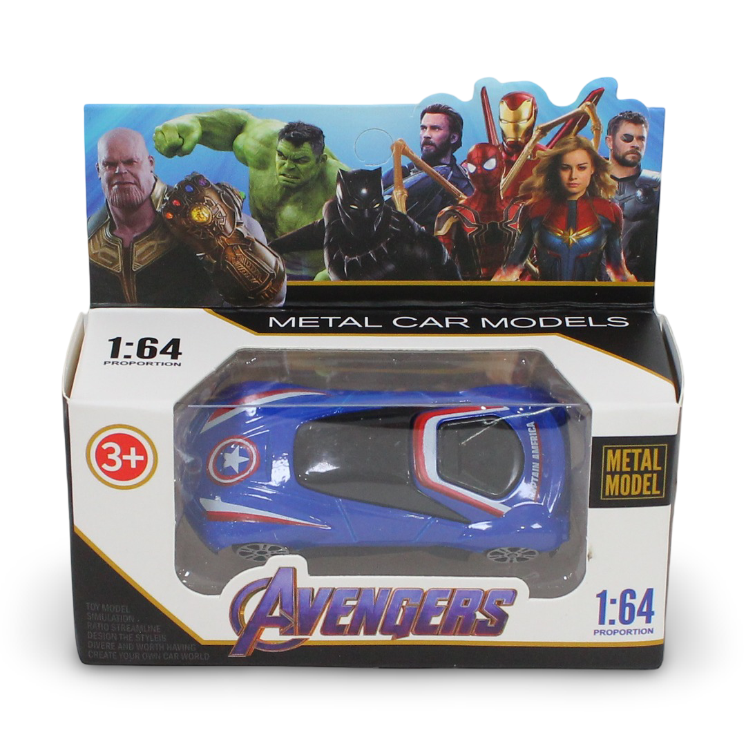 Metal Car Models 1:64 Scale Marvel Avengers