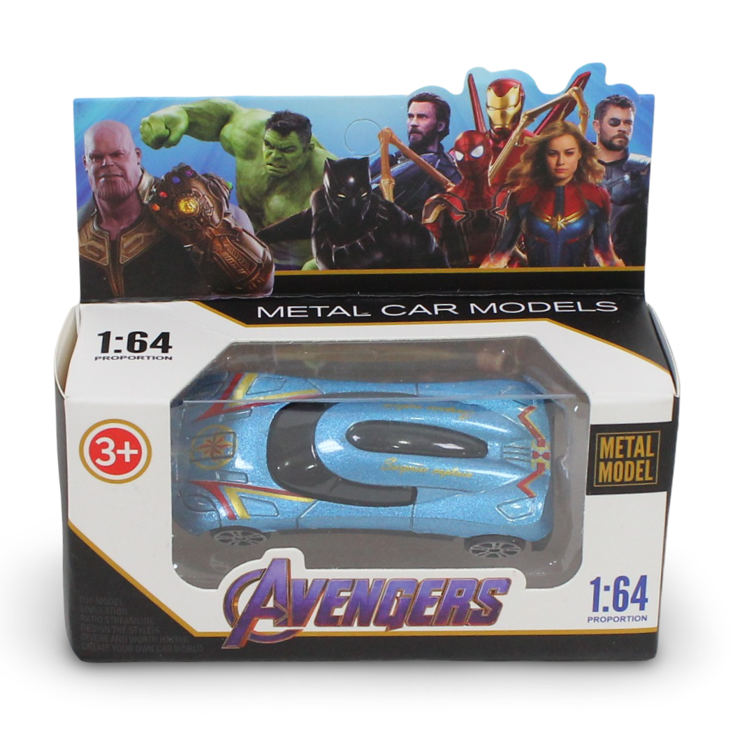 Metal Car Models 1:64 Scale Marvel Avengers