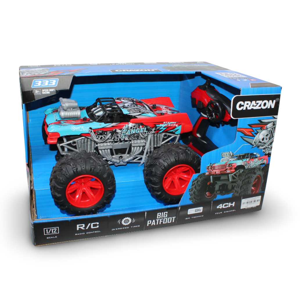 Crazon Angel Monster Truck 2.4GHz Stunt RC Car – Red - Toys