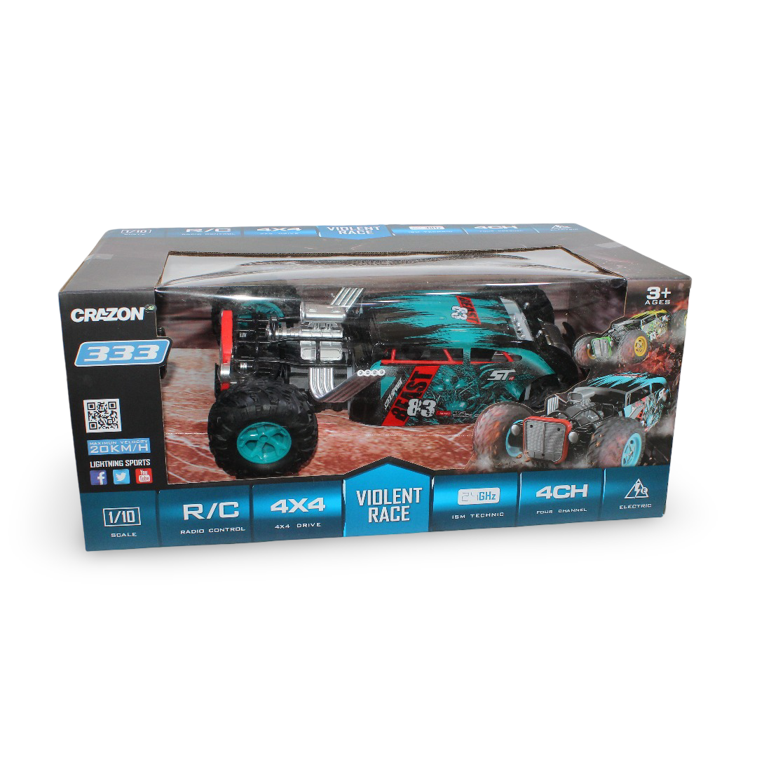 Crazon Angel Monster Truck 2.4GHz Stunt RC Car – Turquoise - Toys