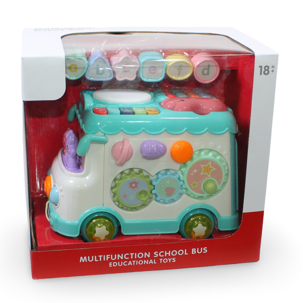 Xylophone Musical Bus Toy – Aqua