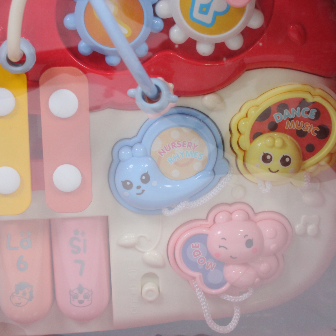 Piano & Xylophone 2 in 1 Baby Musical Toy – Beige & Red