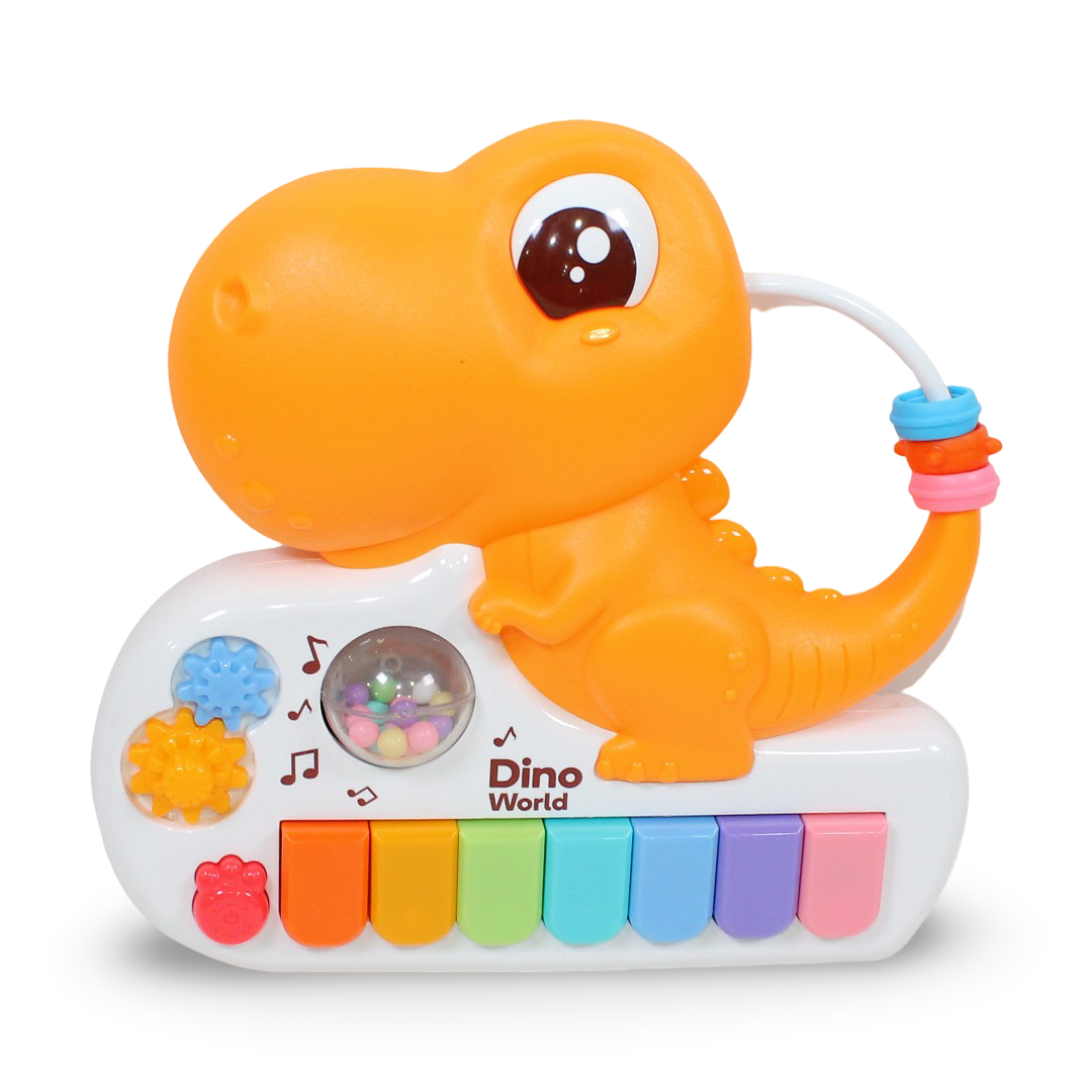 Dino World Baby Musical Piano Toy – Orange - Toys - Egypt