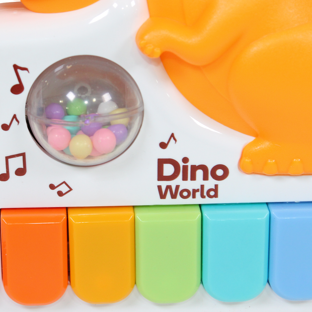 Dino World Baby Musical Piano Toy – Orange