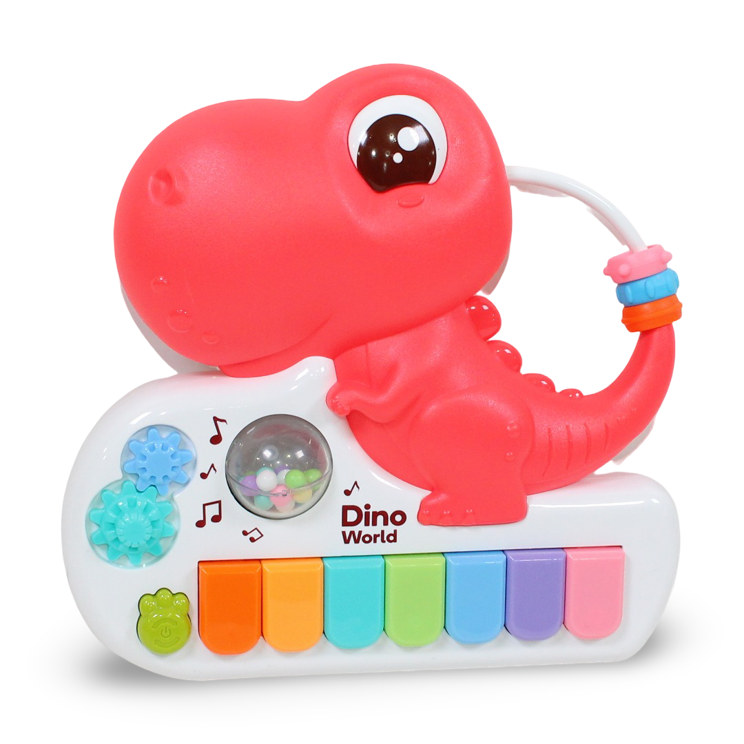 Dino World Baby Musical Piano Toy – Red - Toys - Egypt