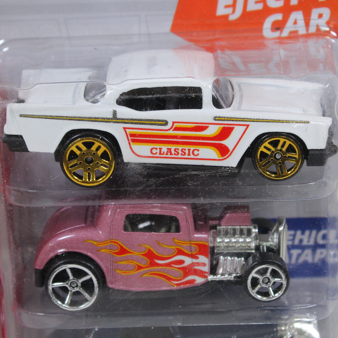 Alloy Car Catapult Toy Set Die-Cast Metal Car – Red