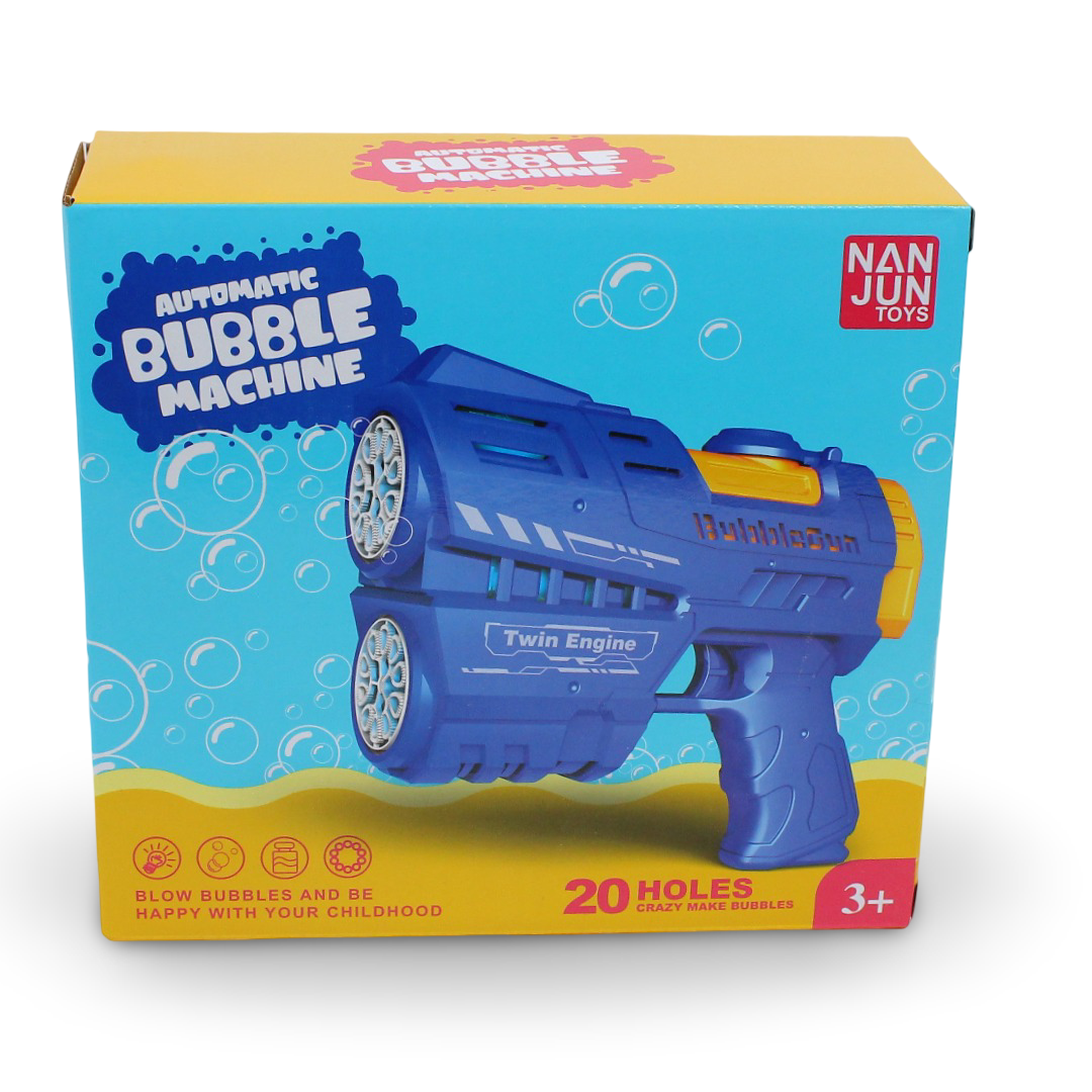 Nan Jun Toys Automatic Twin Engine Bubble Gun – Blue