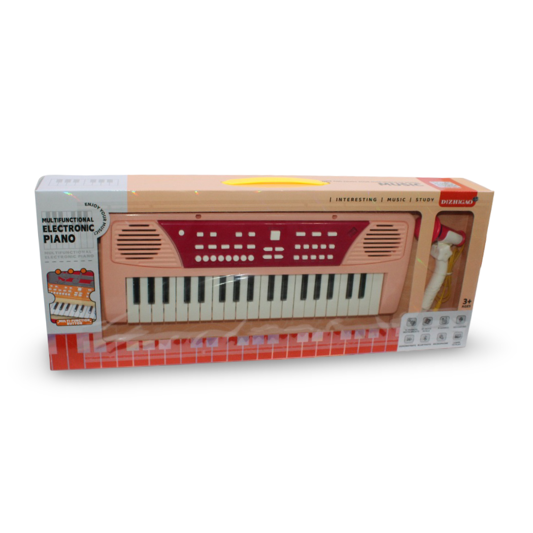 Electronic Piano with Microphone – Salmon - Toys - Egypt